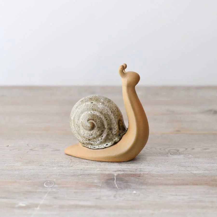 Gainsborough Giftware x Portland Living Steingut Schnecken-Deko, 12,5 cm