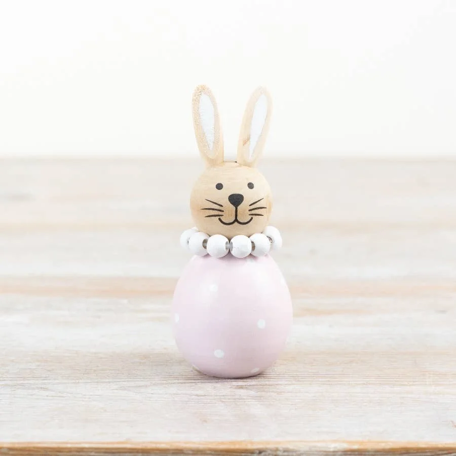 Gainsborough Giftware x Portland Living Rosa Hasen-Dekoration, 11 cm