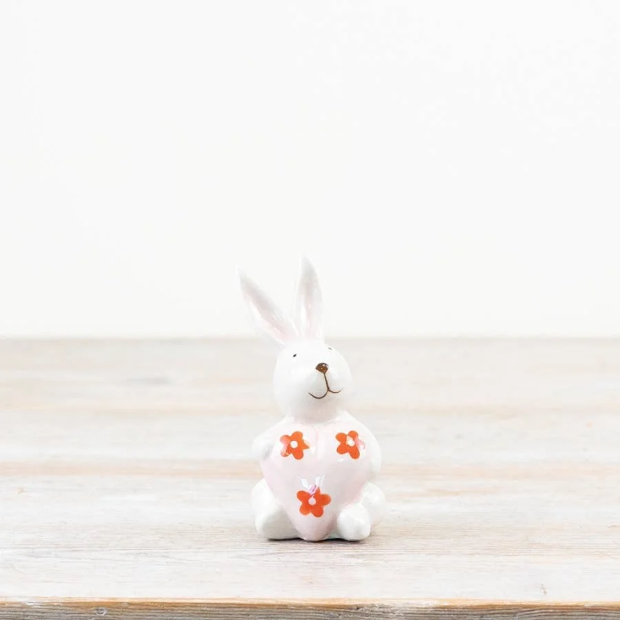 Gainsborough Giftware x Portland Living Hase mit Gänseblümchen‑Design, 10,5 cm