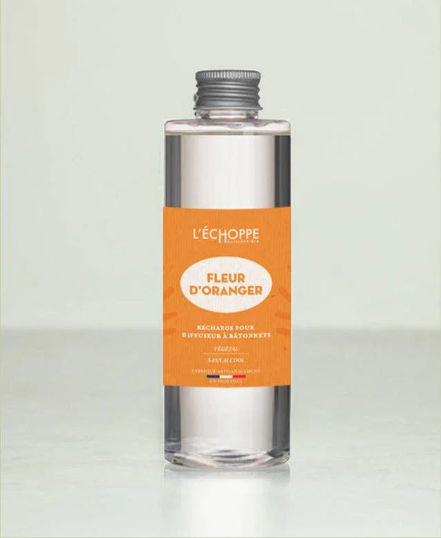 L'Échoppe Buissonnière Orange Blossom - Nachfüllflasche für Rattanstäbchen-Diffusor 200 ml