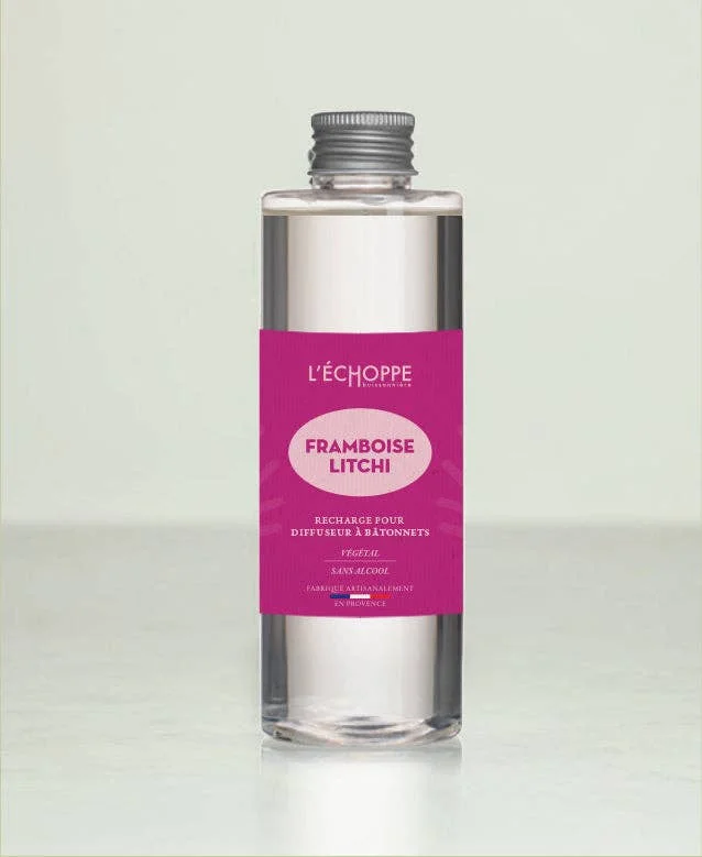 L'Échoppe Buissonnière Raspberry Lychee Nachfüllflasche für Rattandiffusor 200 ml