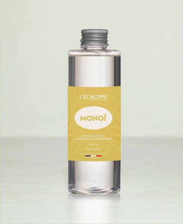 L'Échoppe Buissonnière Monoï - Nachfüllflasche für Rattanstäbchen-Diffusor 200 ml