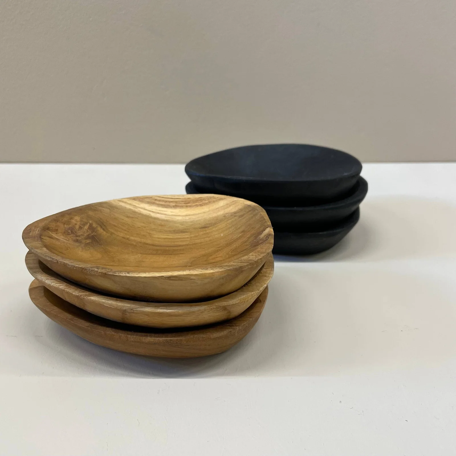 ByBazz Holzschälchen aus Teakholz, Modell Avocado: Naturel