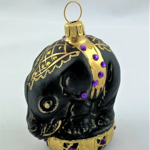 Oberfränkische Schwarzer Zirkuselefant auf Podest mit violetten Glitzersteinchen