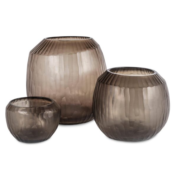 Guaxs, MALIA Vase & Windlicht, Smokegrey
