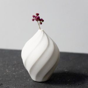Mini-Vase aus Porzellan, Handgemacht in Japan