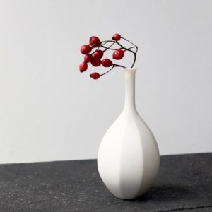 Mini-Vase aus Porzellan, Handgemacht in Japan