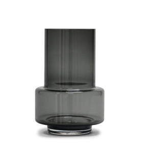 Ro Collection, Vase und Teelicht Hurricane No. 26, Smoked Grey