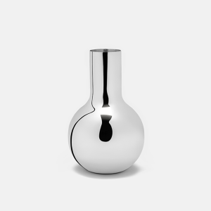 Skultuna Vase Boule Silber hoch